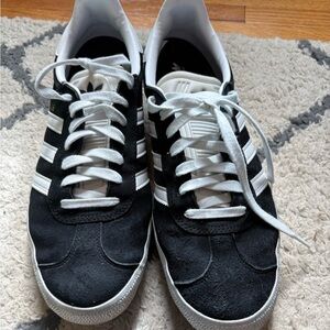 adidas Black & White Suede Low-Top Sneakers